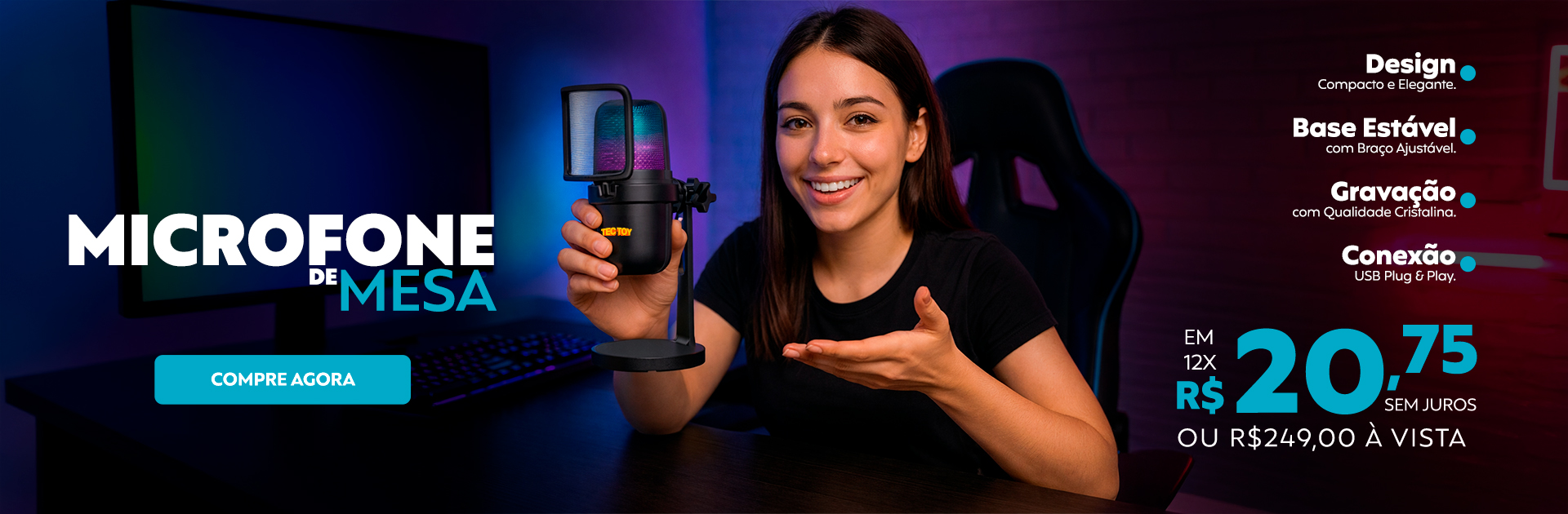 Banner - Desktop - Microfone