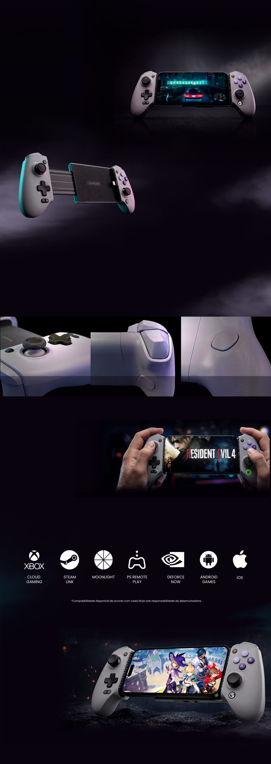 GameSir G8 Galileo - collab exclusiva TecToy x GameSir, controle gamer para smartphone